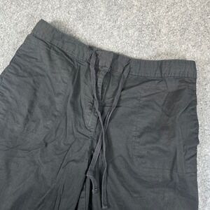 Karen Scott Black Cotton Spandex Drawstring Waist Shorts‎ Women Size 12 Bermuda